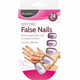 Glamorize 24 Piece French Manicure Soft Pink False Nails With Adhesive